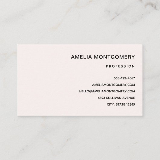 Roze  Boerenwagen Visitekaartje (Achterkant)