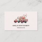 Roze Boerenwagen Visitekaartje (Voorkant)