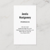 Roze Boerenwagen Visitekaartje (Achterkant)