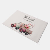 Roze  Boer's Truck Welkom Deurmat (Schuin)