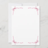 Roze Bogen Baby Meisje Foto Geboorteaankondiging K Aankondiging (Achterkant)