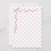 Roze Bogen & Baby Toes Elegant Baby shower Kaart (Achterkant)