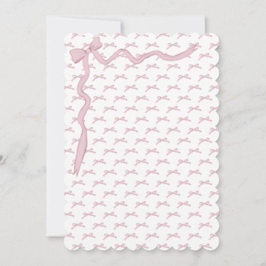 Roze Bogen & Baby Toes Elegant Baby shower Kaart (Achterkant)