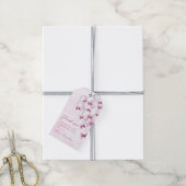 Roze Bogen Ballonnen Verjaardag Gift Labels Cadeaulabel (Met Touw)