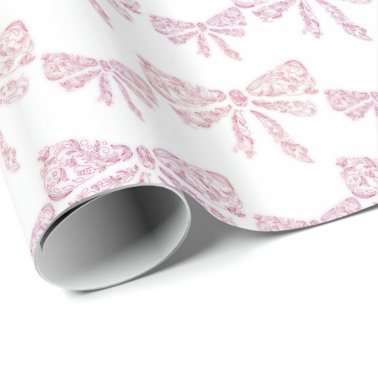 roze bogen cadeaupapier (Rol Hoek)