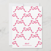 roze bogen collage 4 foto meisje foto's Foto baby Aankondiging (Achterkant)