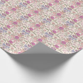 Roze Bogen en Bloesems Patroon Cadeaupapier (Hoek)