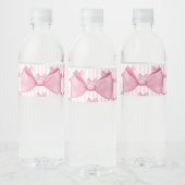Roze Bogen en Strepen Baby showers Waterfles Waterfles Etiket (Flessen)