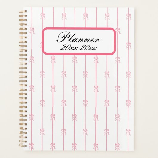 Roze Bogen en Strepen Planner (Voorkant)