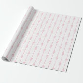 Roze bogen en stripe cadeaupapier (Uitgerold)