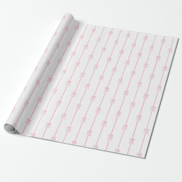 Roze bogen en stripe cadeaupapier