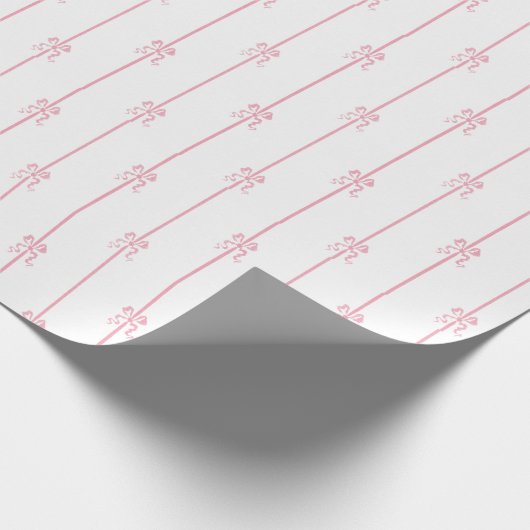 Roze bogen en stripe cadeaupapier (Hoek)