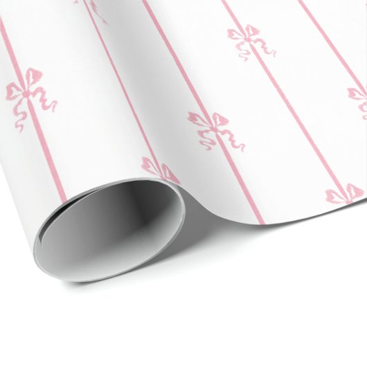 Roze bogen en stripe cadeaupapier (Rol Hoek)