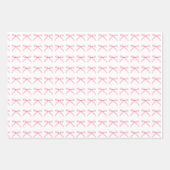 Roze Bogen Girly Coquette Patroon Wrapping Papier Inpakpapier Vel (Voorkant 2)