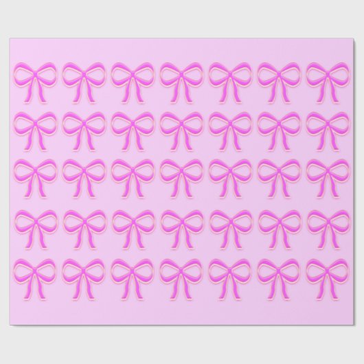 Roze bogen Glanzend Verpakkingspapier Cadeaupapier (Vlak)