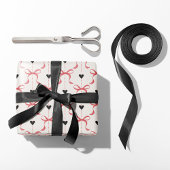 Roze Bogen & Harten Cadeaupapier