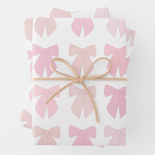 Roze bogen inpakpapier vel (In situ)