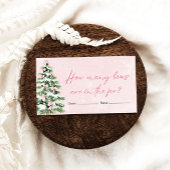 Roze Bogen Kerst Hoeveel Bogen Baby shower Game Informatiekaartje
