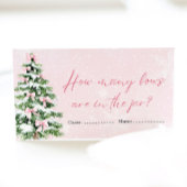 Roze Bogen Kerst Hoeveel Bogen Baby shower Game Informatiekaartje