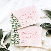 Roze Bogen Kerst Hoeveel Bogen Baby shower Game Kaart