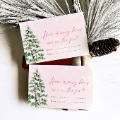 Roze Bogen Kerst Hoeveel Bogen Baby shower Game Kaart