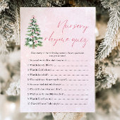 Roze Bogen Kerst Kwekerij Rhyme Quiz Baby shower Kaart