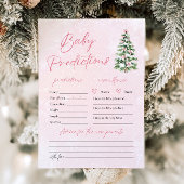 Roze Bogen Kerstboom Baby Sneeuwvoorspelling Spel Kaart