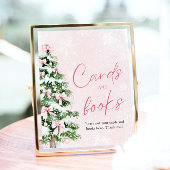 Roze Bogen Kerstboom Kaarten en Boeken Teken Poster