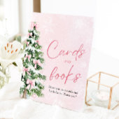 Roze Bogen Kerstboom Kaarten en Boeken Teken Reclamebord Met Voetstuk