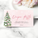 Roze Bogen Kerstboom Luier Raffle Baby shower Informatiekaartje<br><div class="desc">De Pink Bows Christmas Tree Winter Diaper Raffle Baby shower kaart heeft een schattig ontwerp met delicate roze strikken en een feestelijke kerstboom, waardoor je luierloterij een zoet seizoensgebonden tintje krijgt. Perfect voor de winterdouche van een babymeisje, deze kaart combineert een gezellige vakantiecharme met zachte roze accenten en voegt een...</div>