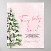 Roze Bogen Kerstboom Tiny Baby Hunt Game Poster (Voorkant)