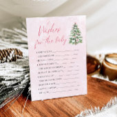 Roze Bogen Kerstwensen voor Baby Advies Spel Kaart