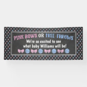 Roze bogen of Free Throws gender onthullen banner. Spandoek (Horizontaal)
