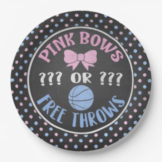 Roze bogen of Free Throws gender onthullen borden Papieren Bordje