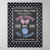 Roze bogen of Free Throws gender onthullen poster (Voorkant)