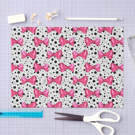 Roze bogen (ontwerp 30 roze reeks) tissuepapier (Craft)