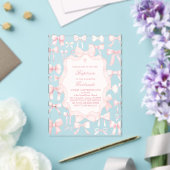 roze bogen ontwerp Doopsel Uitnodiging (Insitu (Huwelijk))