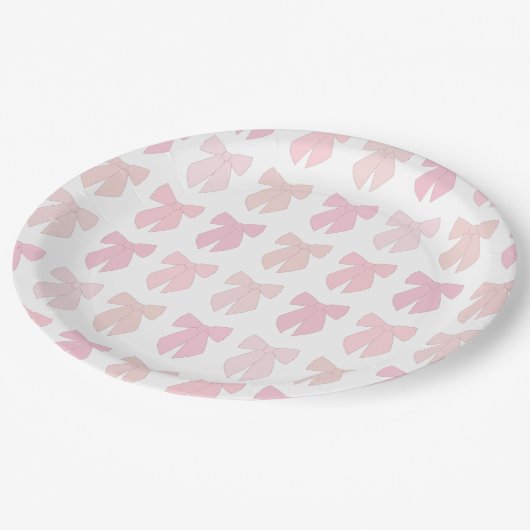 Roze bogen papieren bordje (Gekanteld)