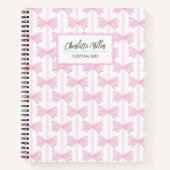 Roze Bogen Preppy Coquette Spiraal Notitieboek (Voorkant)