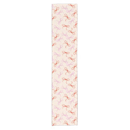 Roze Bogen - Preppy Red en Roze Coquette Esthetisc Korte Tafelloper