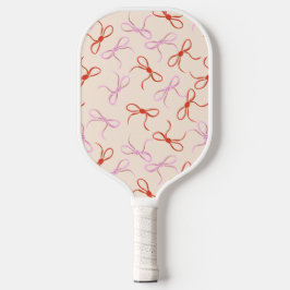Roze Bogen - Preppy Red en Roze Coquette Esthetisc Pickleball Paddle