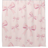 Roze Bogen Schattigee Coquette Cottage Chic Douchegordijn (Voorkant)