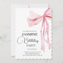 Roze Bogen Trendy Meisje Verjaardagsfeestje