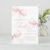 Roze Bogen Twaalf Verjaardag Kaart (Staand voorkant)