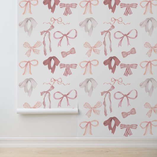 Roze Bogen Wallpaper Behang (Applicatie)