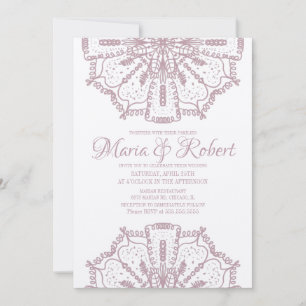 Roze Boheemse Mandala Kunst Boho Kraft Trouwen Kaart