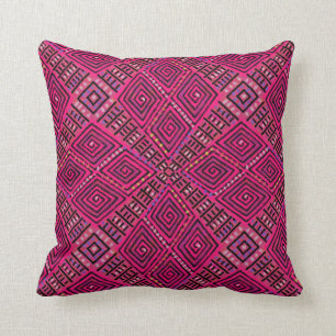 Roze Bohemen Afrikaanse modderkleding stijl Kussen