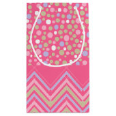 Roze Bohemen Elephant and Chevron Baby shower Klein Cadeauzakje (Achterkant)