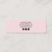 Roze Bohemian Crystal Healing Arts Mini Visitekaartje (Achterkant)