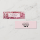 Roze Bohemian Crystal Healing Arts Mini Visitekaartje (Voorkant / Achterkant)